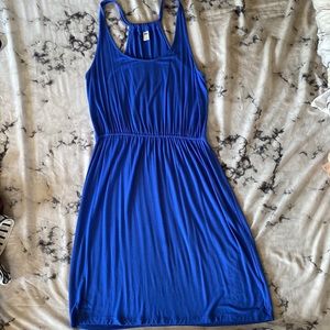 Blue Medium Length Racerback Dress